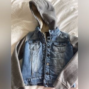 Girls fur lined jean jacket